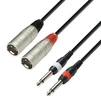 Adam Hall 3 Star TMP 0100 verloopkabel 2x XLR male naar 2x jack mono 1m 3 Star TMP 0100 verloopkabel 2x XLR male naar 2x jack mono 1m