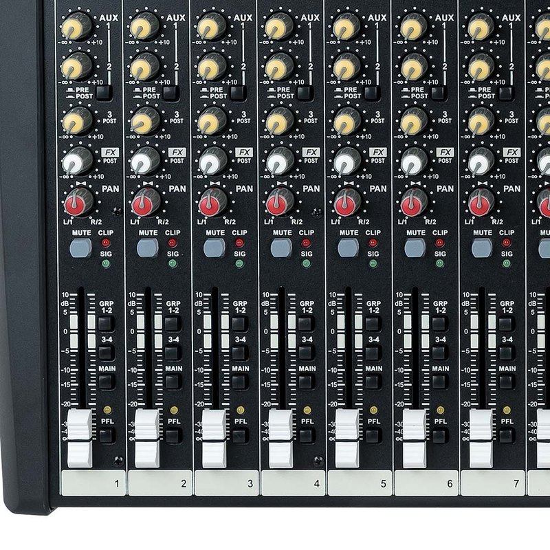 DAP GIG-244CFX 24-kanaals PA-mixer met effecten GIG-244CFX 24-kanaals PA-mixer met effecten