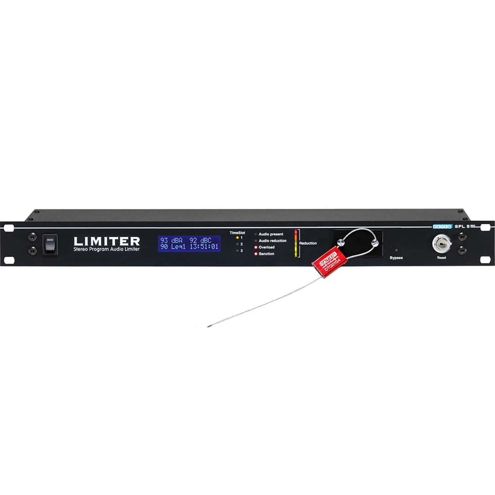 Dateq SPL5 MKII geluidsdruk limiter met meetmicrofoon en klok