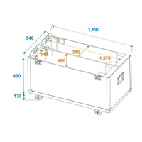 Flightcase 2x LCD ZL65 voor 2 LCD schermen tot 65"