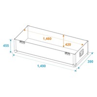 Flightcase 2x LCD ZL60 voor 2 LCD schermen tot 60"