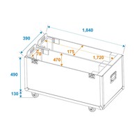 Flightcase 2x LCD ZL70 voor 2 LCD schermen tot 70"