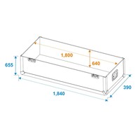 Flightcase 2x LCD ZL70 voor 2 LCD schermen tot 70"