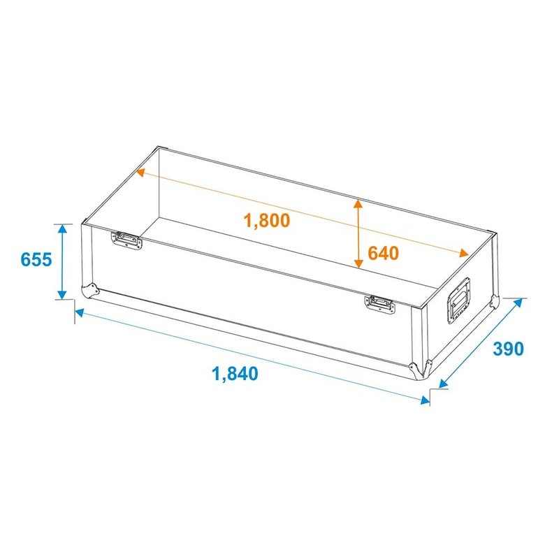 Flightcase 2x LCD ZL70 voor 2 LCD schermen tot 70"