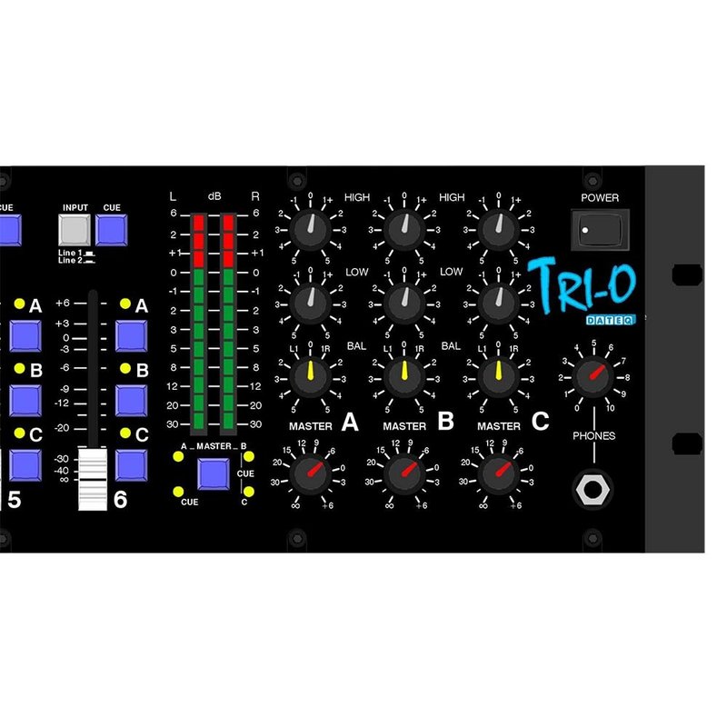 TRI-O 6-kanaals 3-zone mixer