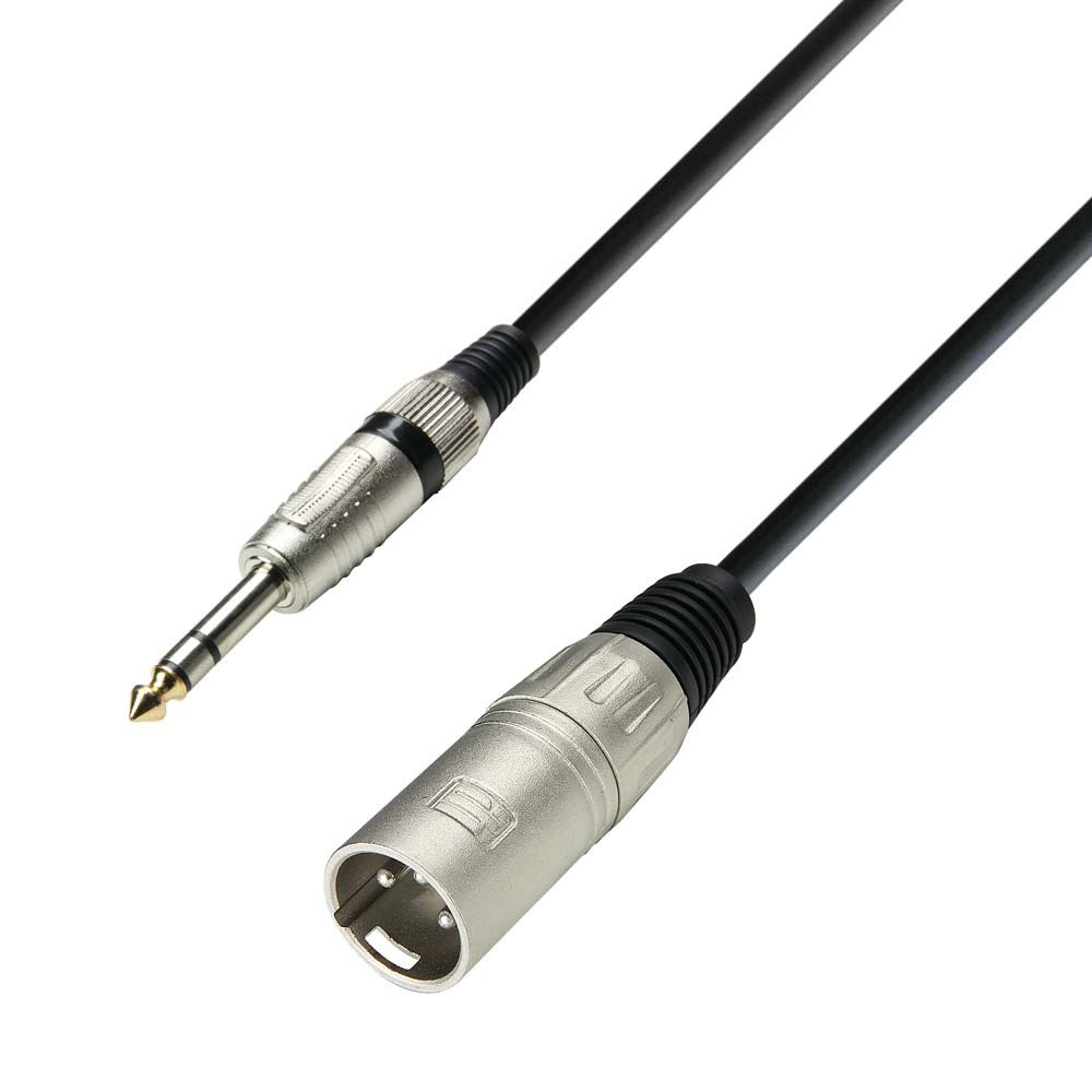 Adam Hall 3 Star BMV 0100 verloopkabel 1x XLR male naar 1x stereo jack 1m afbeelding