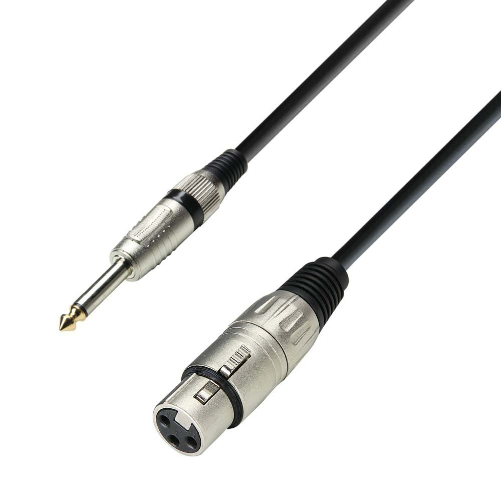 Adam Hall 3 Star MFP 0300 microfoonkabel 1x XLR female naar 1x jack mono 3m afbeelding