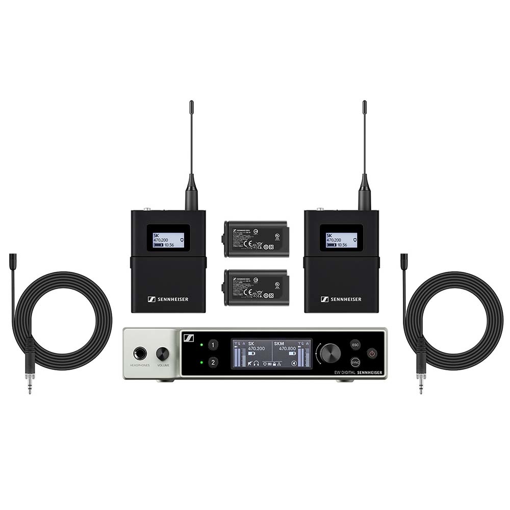 Sennheiser EW-DX MKE 2 SET S1-10 dubbele draadloze dasspeldmicrofoonset afbeelding