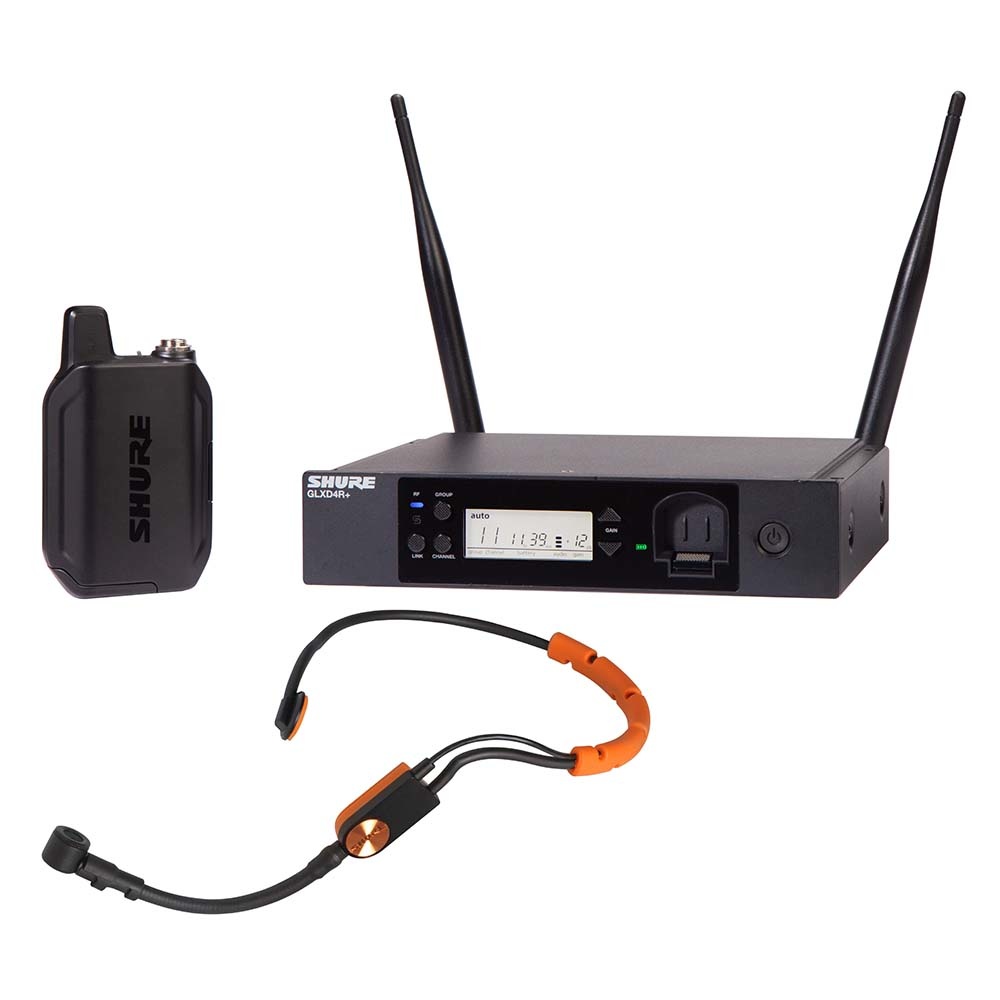 Shure GLXD14R+/SM31 draadloze SM31 headsetmicrofoonset rackmount afbeelding