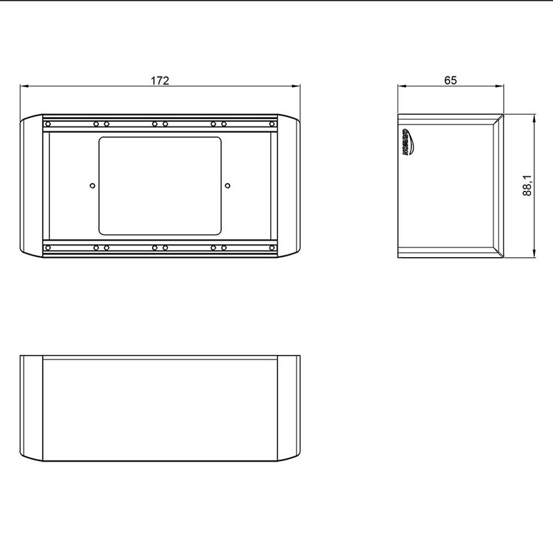 CASY034/B wandchassis 4 modules