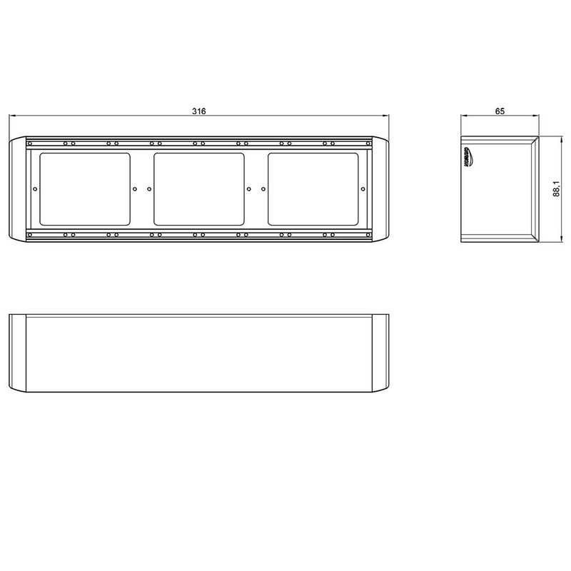 CASY038/B wandchassis 8 modules