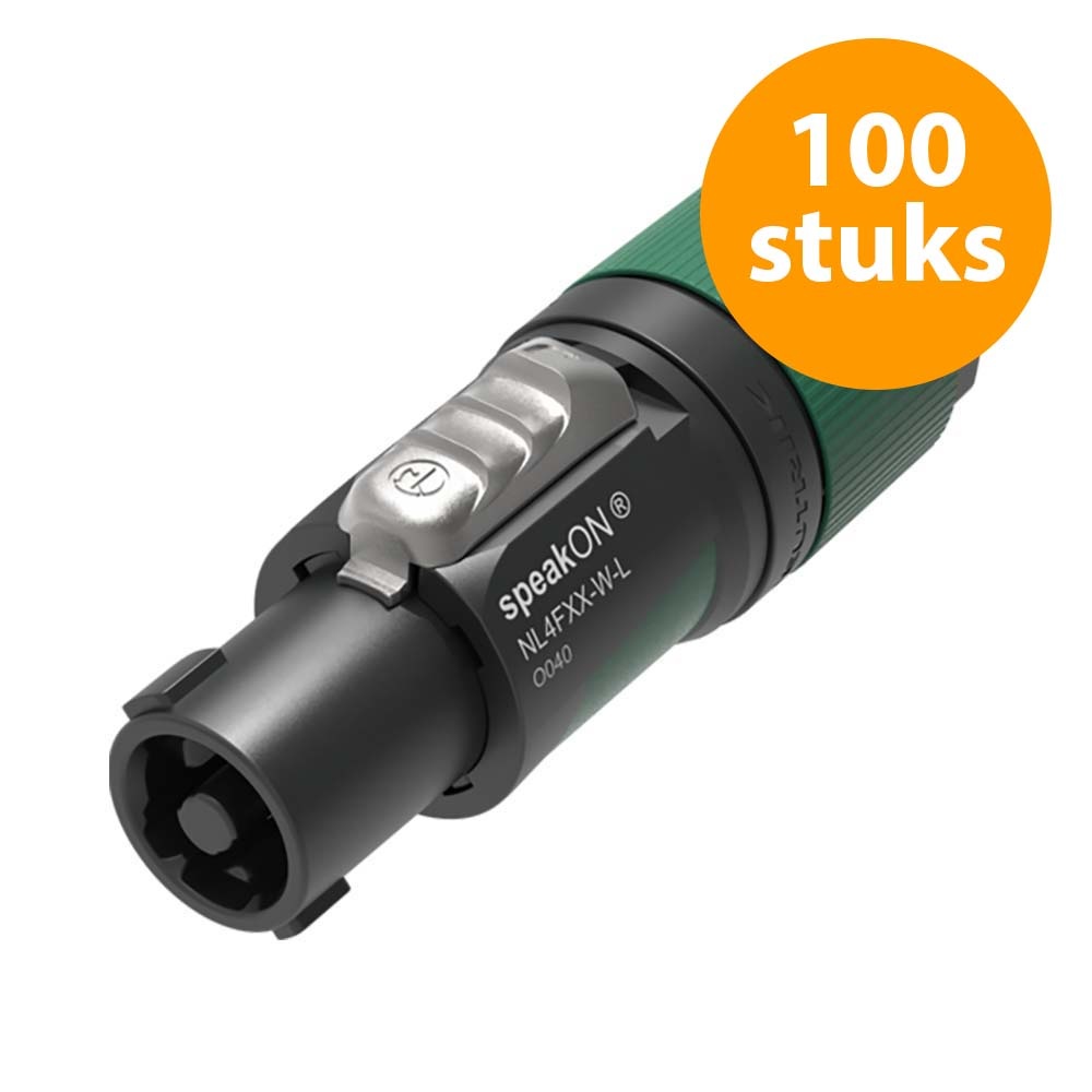 Neutrik NL4FXX-W-L 4-polige speakON plug groot (100 stuks) afbeelding
