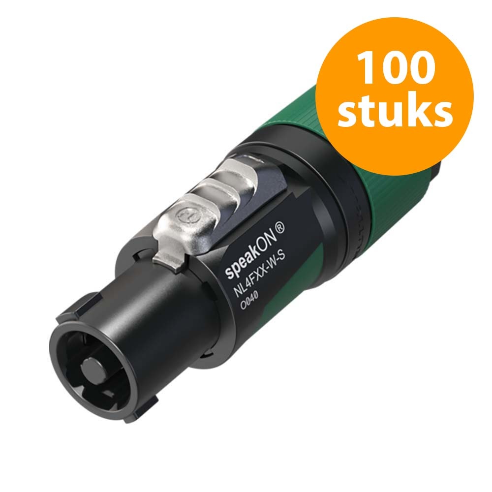 Neutrik NL4FXX-W-S 4-polige speakON plug klein (100 stuks) afbeelding