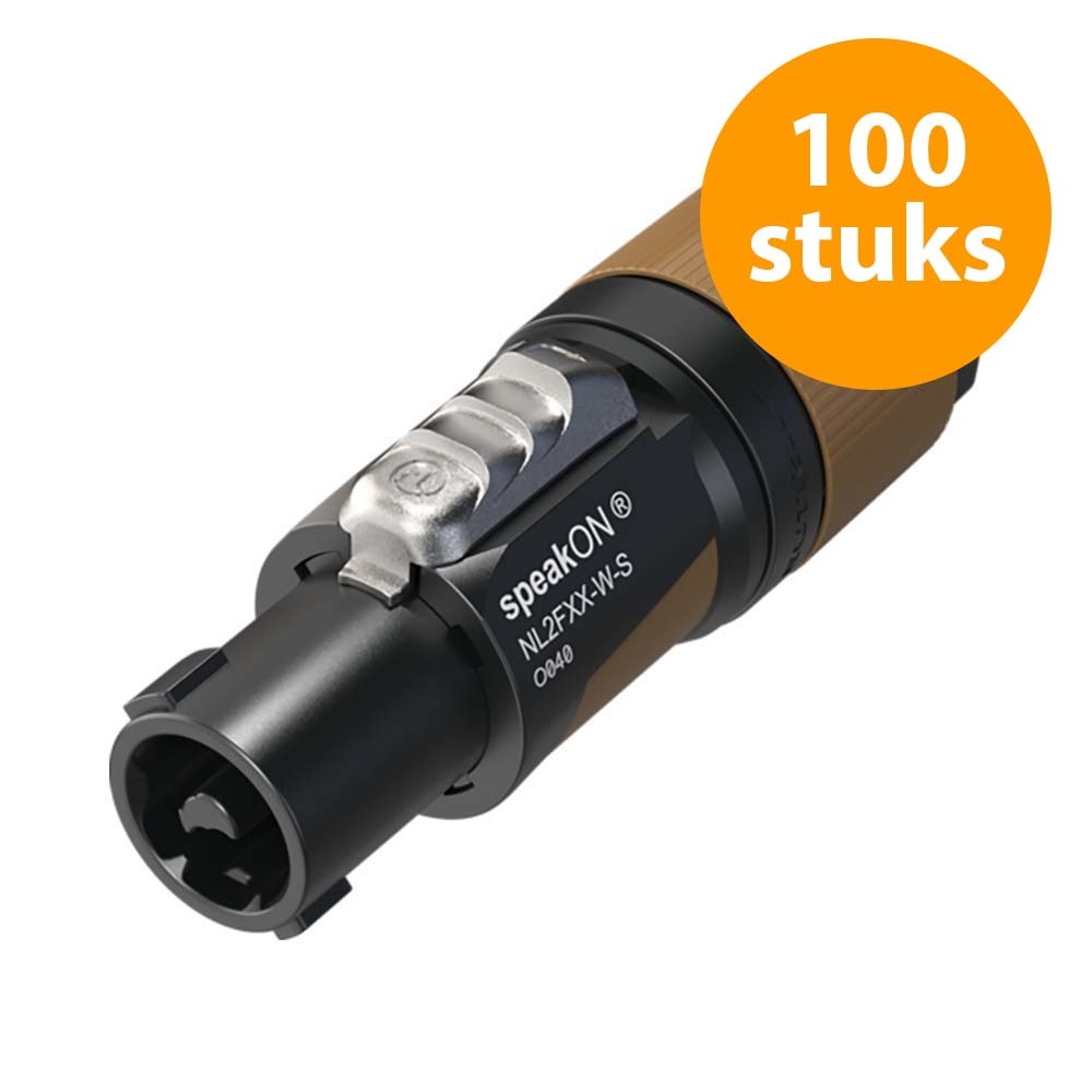 Neutrik NL2FXX-W-S 2-polige speakON plug (100 stuks) afbeelding
