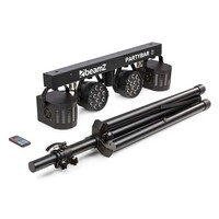 PartyBar2 met 2 RGBW LED-parren & 2 derby's op statief