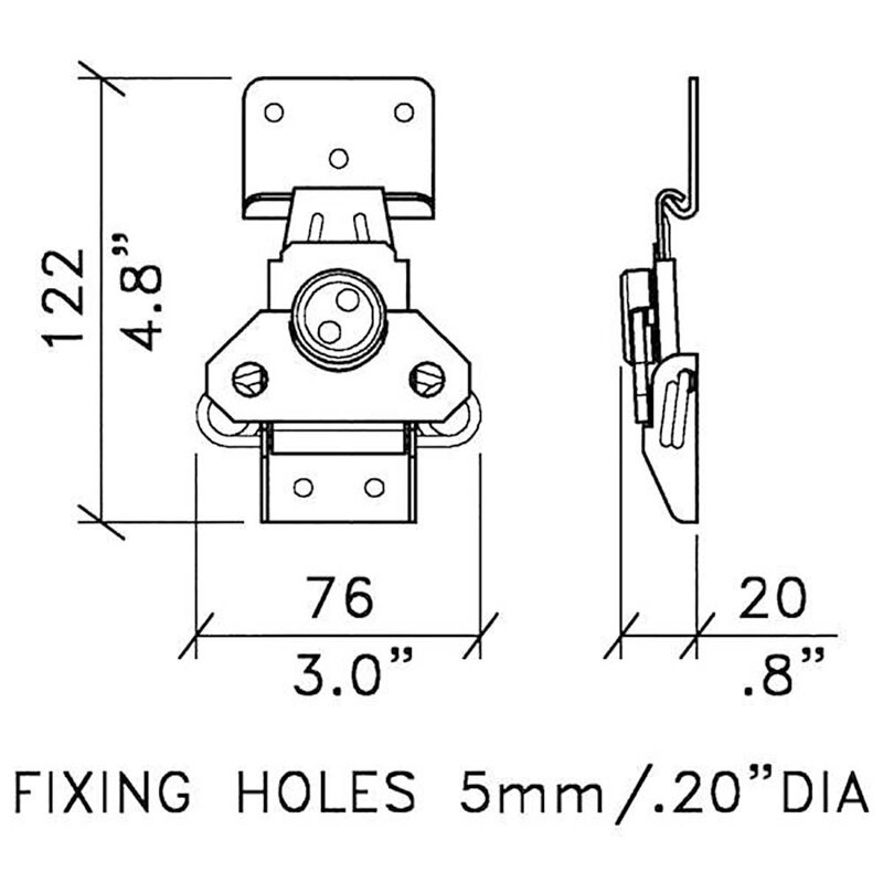 L0925K groot vlinderslot zwart