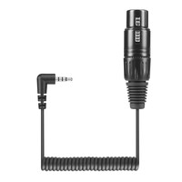 Sennheiser KA 600i gekrulde verloopkabel XLR female naar 3,5 mm TRRS mini-jack haaks KA 600i gekrulde verloopkabel XLR female naar 3,5 mm TRRS mini-jack haaks