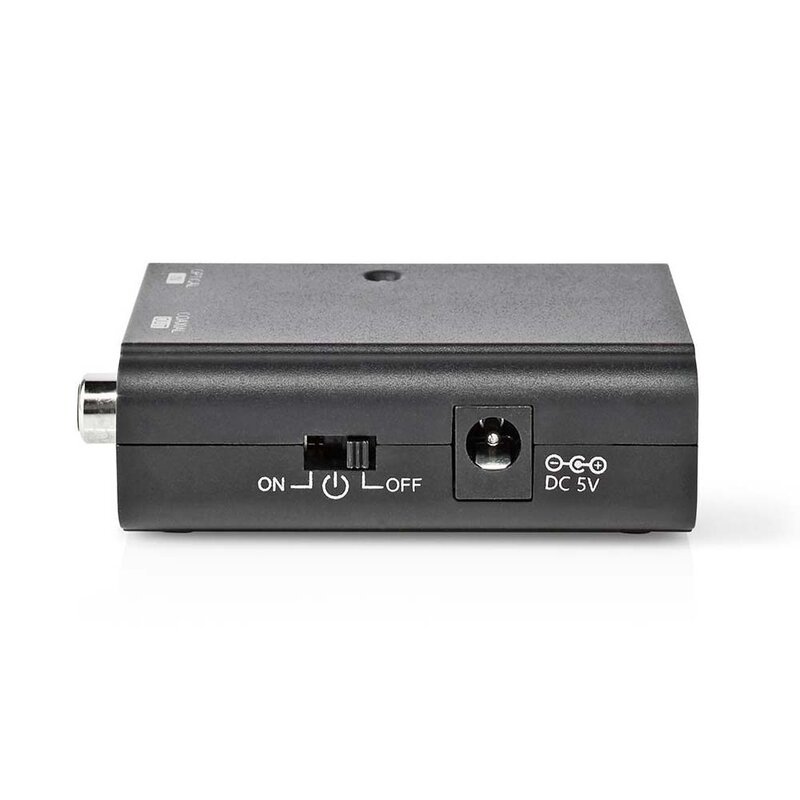 Digitale audioconverter 1-weg TosLink/S/PDIF naar RCA