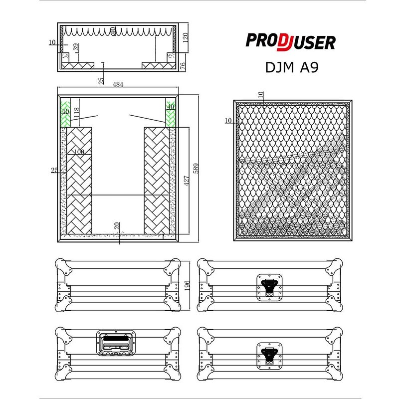 Flightcase voor Pioneer DJ DJM-A9