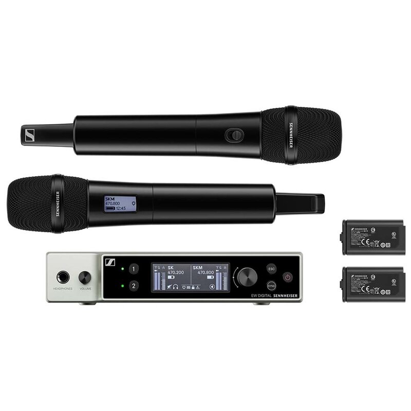 Sennheiser EW-DX 835-S Set R1-9 dubbele draadloze microfoonset EW-DX 835-S Set R1-9 dubbele draadloze microfoonset