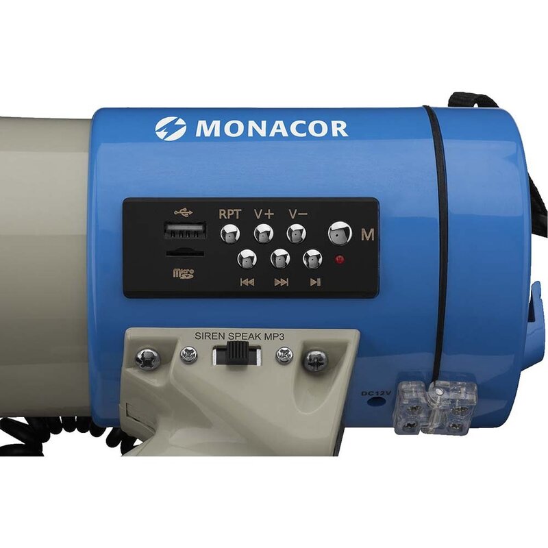TM-17M Megafoon 25W met sirene en microfoon
