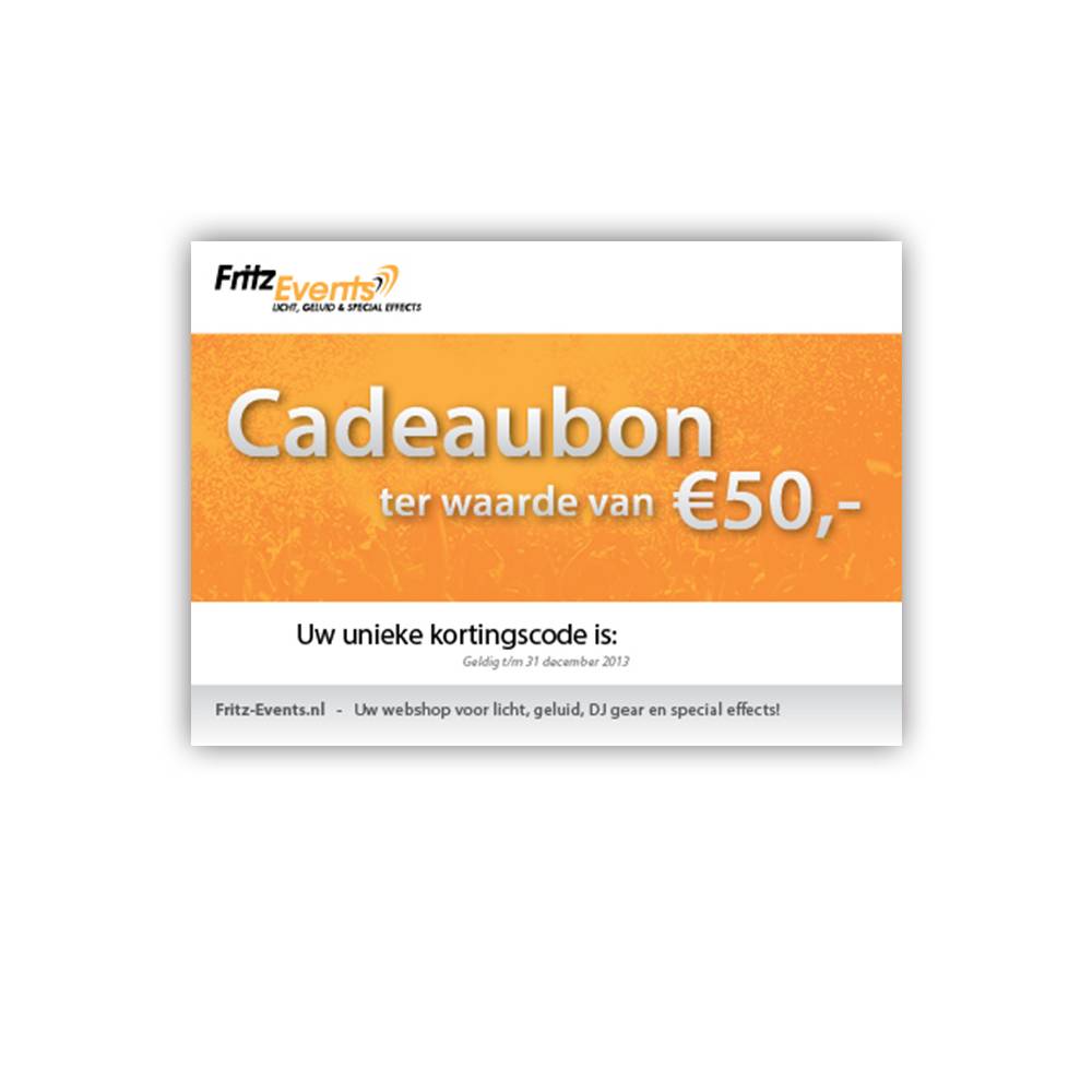 Fritz-Events Cadeaubon 50 euro afbeelding