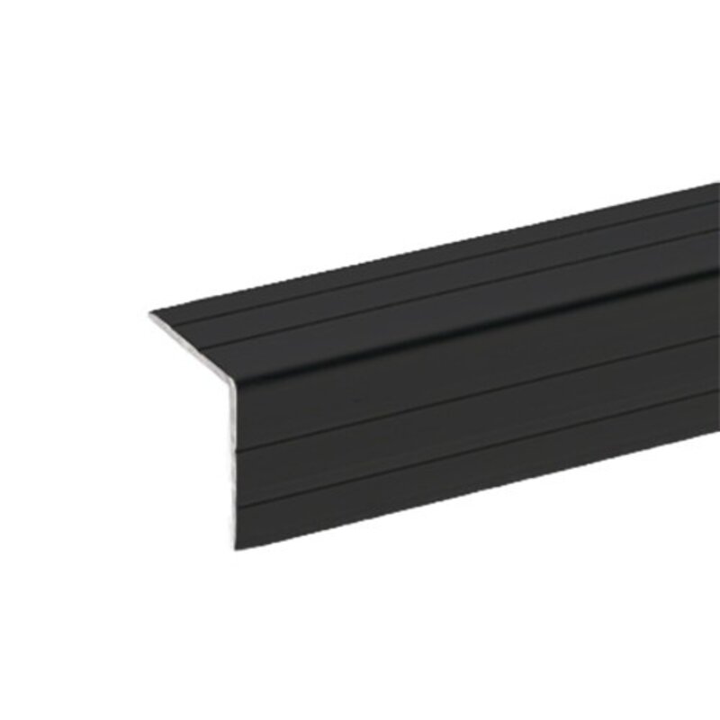 6109 BLK aluminium hoekprofiel 22x22mm 1,5mm dik zwart