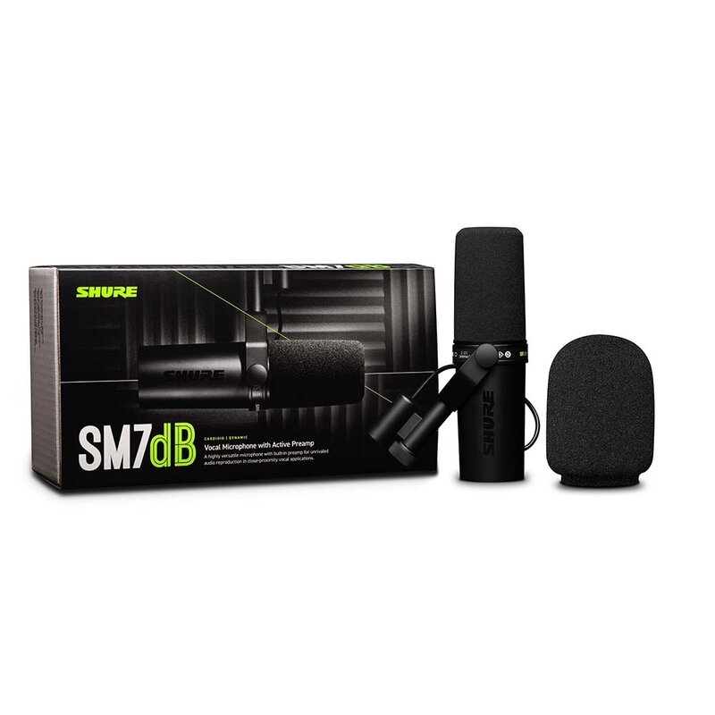 Shure SM7dB dynamische microfoon met voorversterker SM7dB dynamische microfoon met voorversterker