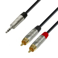 4 Star YWCC 0150 Rean verloopkabel 2x RCA naar mini-jack 1,5m