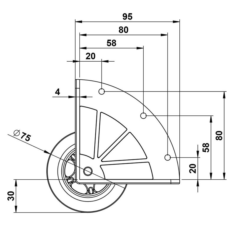 37500S Opbouw flightcase wiel