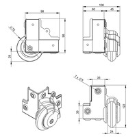 37501S Opbouw flightcase wiel