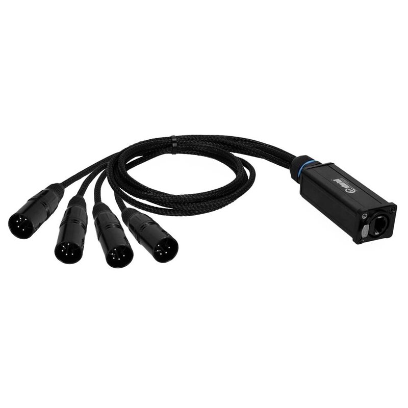 4 Star Catbox XM5 audio & DMX adapter 4x 5p XLR male naar CAT6A