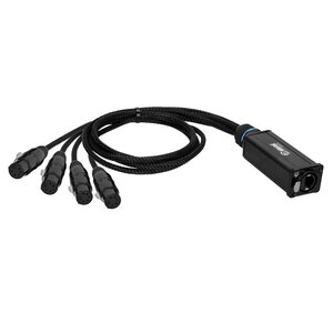 Adam Hall 4 Star Catbox XF5 audio & DMX adapter 4x 5p XLR female naar CAT6A