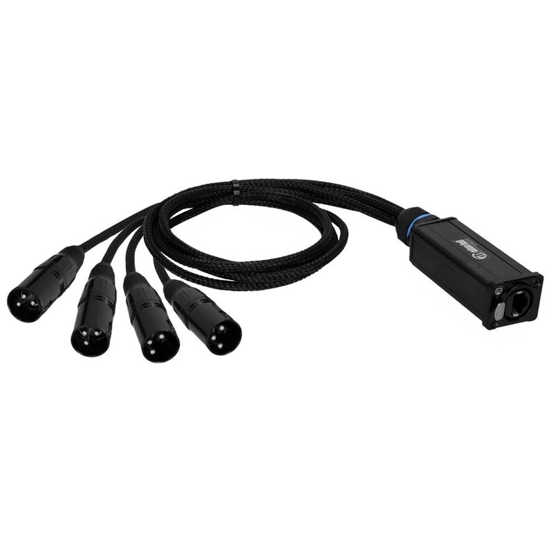 4 Star Catbox XM3 audio & DMX adapter 4x 3p XLR male naar CAT6A