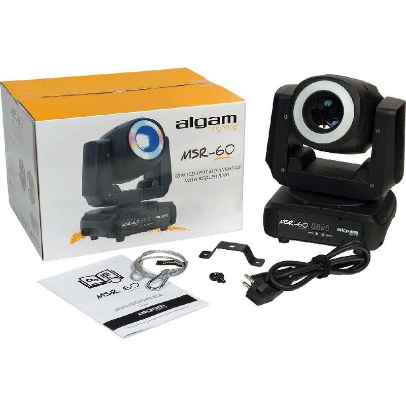 MSR-60 LED spot moving head met RGB LED-ring 60W