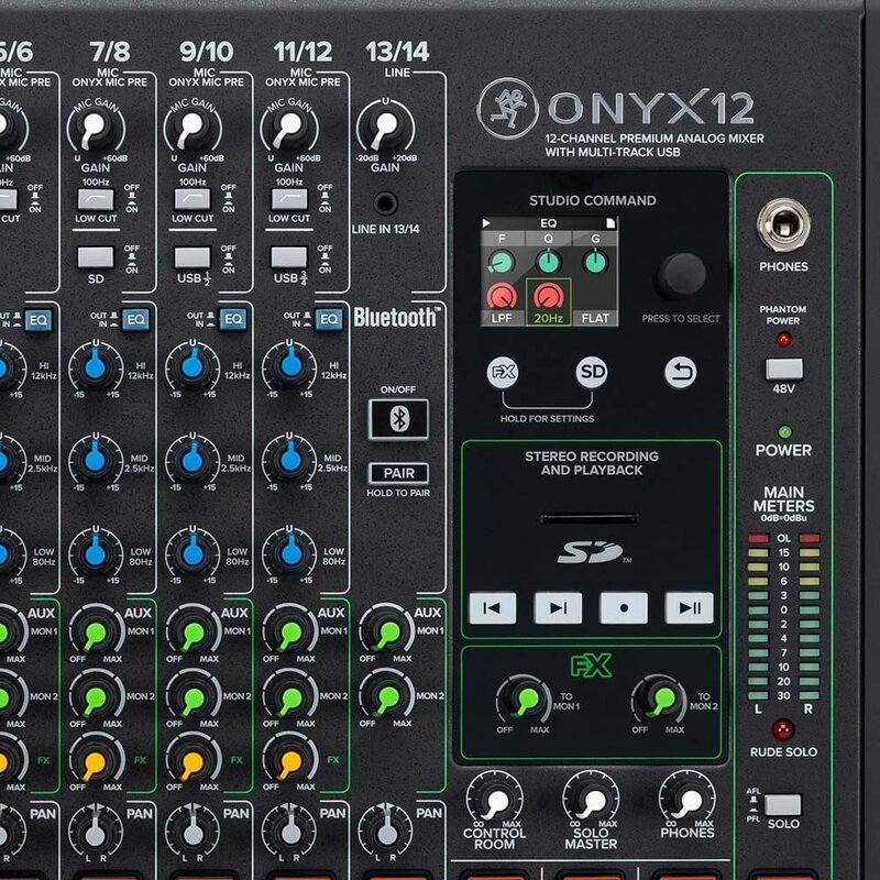 Mackie Onyx12 12-kanaals mengpaneel met USB-interface Onyx12 12-kanaals mengpaneel met USB-interface