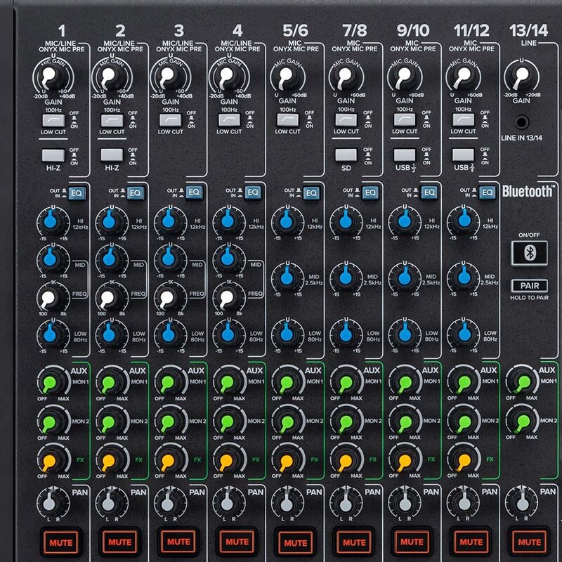 Mackie Onyx12 12-kanaals mengpaneel met USB-interface Onyx12 12-kanaals mengpaneel met USB-interface