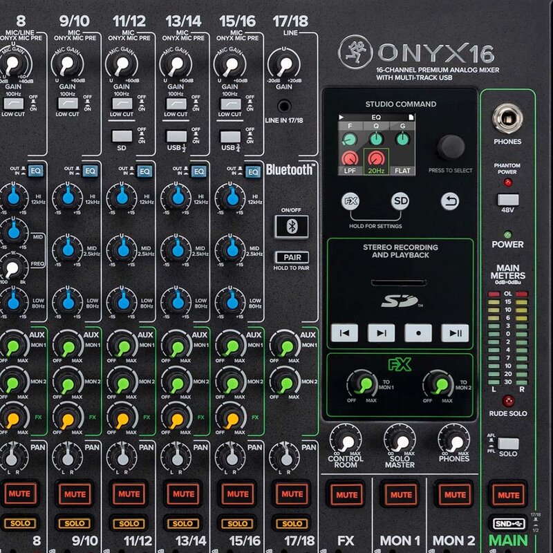 Mackie Onyx16 16-kanaals mengpaneel met USB-interface Onyx16 16-kanaals mengpaneel met USB-interface