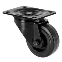 372081 BLK zwenkwiel 80mm ongeremd zwart