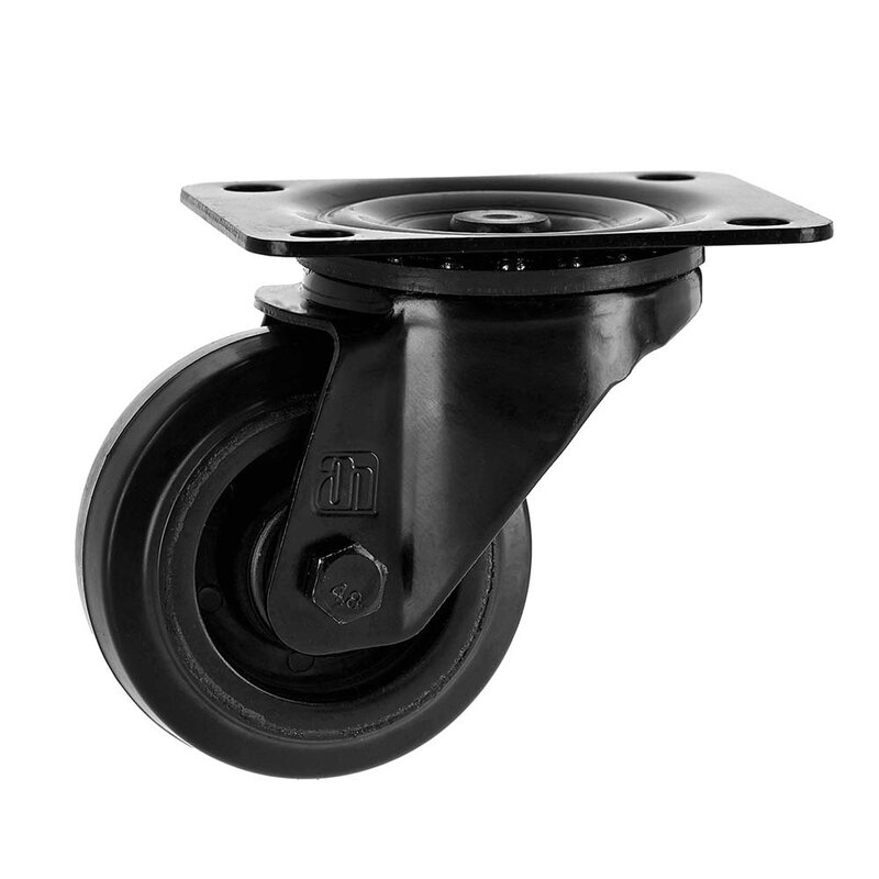 372081 BLK zwenkwiel 80mm ongeremd zwart