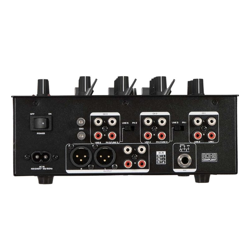 Omnitronic PM-322P 3-kanaals dj-mixer met BT en USB-speler PM-322P 3-kanaals dj-mixer met BT en USB-speler