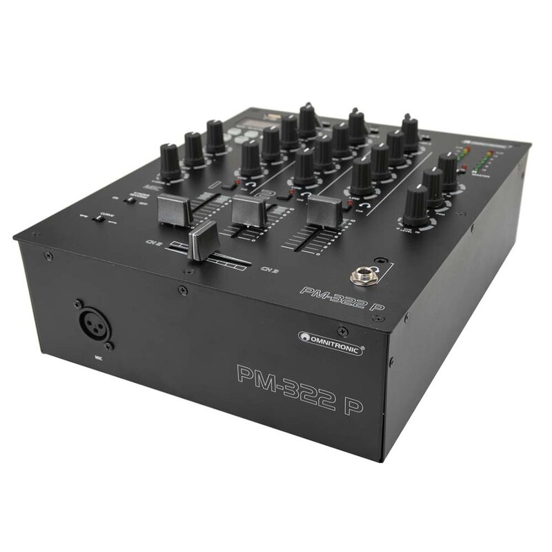 Omnitronic PM-322P 3-kanaals dj-mixer met BT en USB-speler PM-322P 3-kanaals dj-mixer met BT en USB-speler