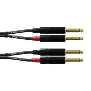 Cordial CFU 1.5 PP Rean kabel 2x jack mono naar 2x jack mono 1,5m