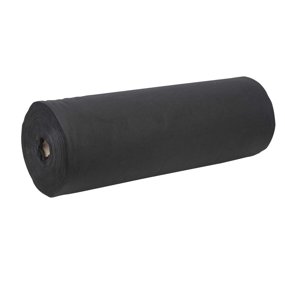 Showgear Dekomolton podiumrok scheurdoek 60cm x 60m 160 g/m² zwart afbeelding