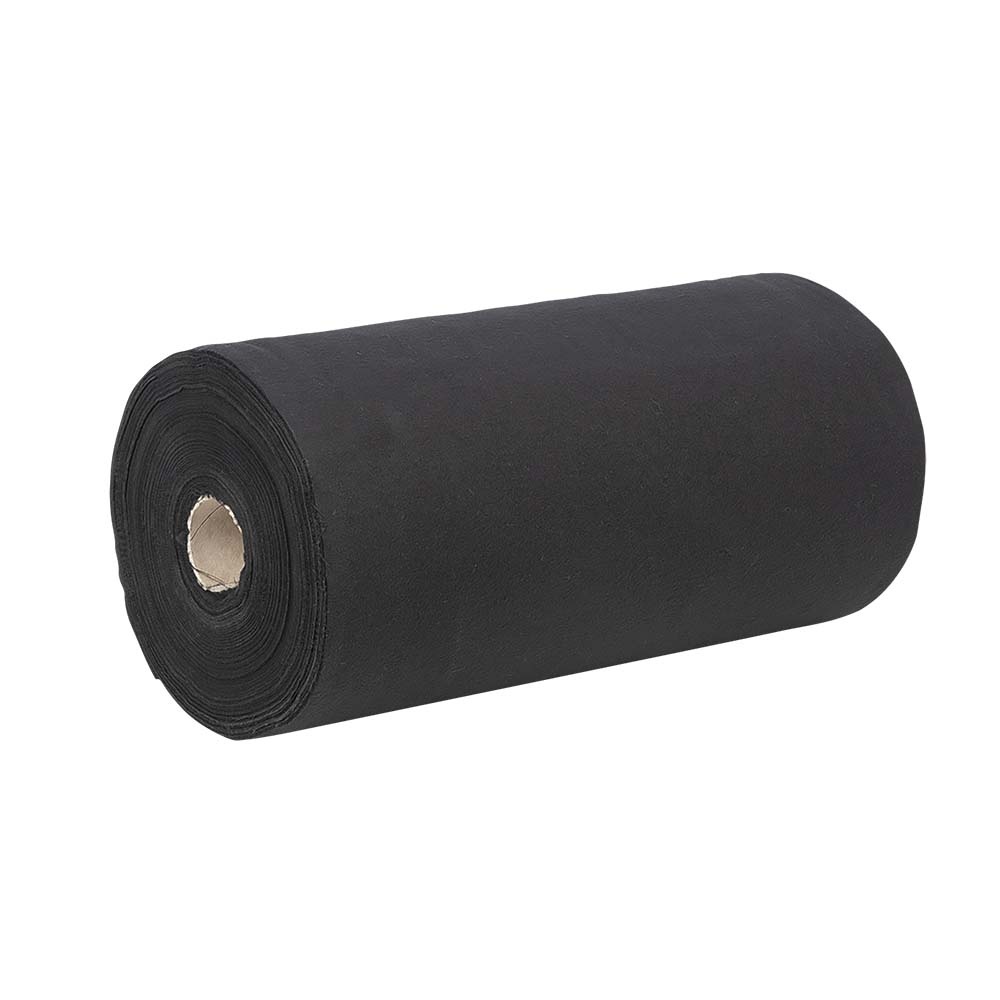 Showgear Dekomolton podiumrok scheurdoek 40cm x 60m 160 g/m² zwart afbeelding