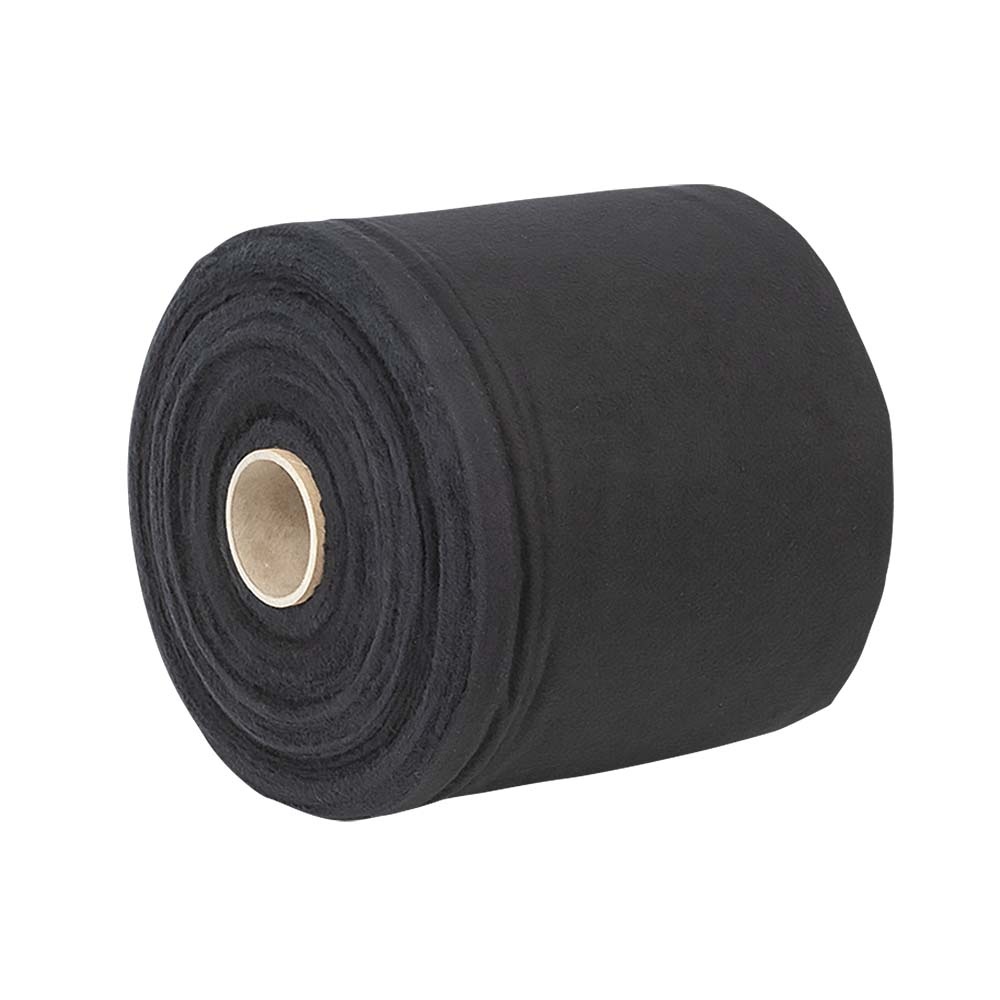 Showgear Dekomolton podiumrok scheurdoek 20cm x 60m 160 g/m² zwart afbeelding