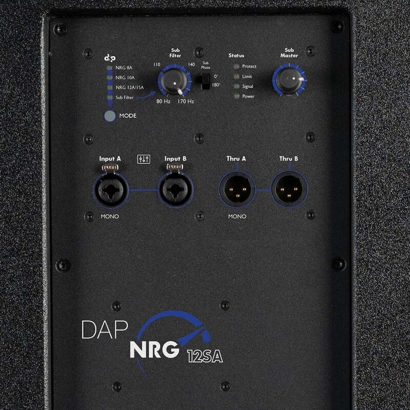 DAP NRG-12SA actieve subwoofer 12 inch NRG-12SA actieve subwoofer 12 inch