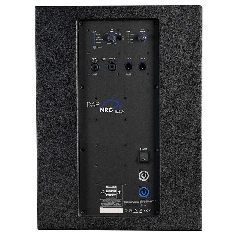 DAP NRG-12SA actieve subwoofer 12 inch NRG-12SA actieve subwoofer 12 inch