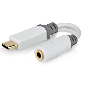Nedis USB 2.0 Adapter C naar 3,5 mm minijack 10 cm Nedis USB 2.0 Adapter C naar 3,5 mm minijack 10 cm