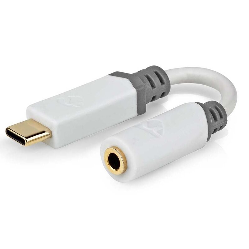 Nedis USB 2.0 Adapter C naar 3,5 mm minijack 10 cm USB 2.0 Adapter C naar 3,5 mm minijack 10 cm